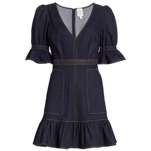 Puff Sleeve Denim Dress